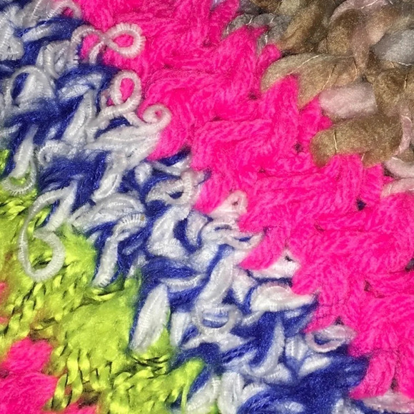 Collection 18 Fringe Multicolor Stripe Fuzzy Scarf - Picture 6 of 7